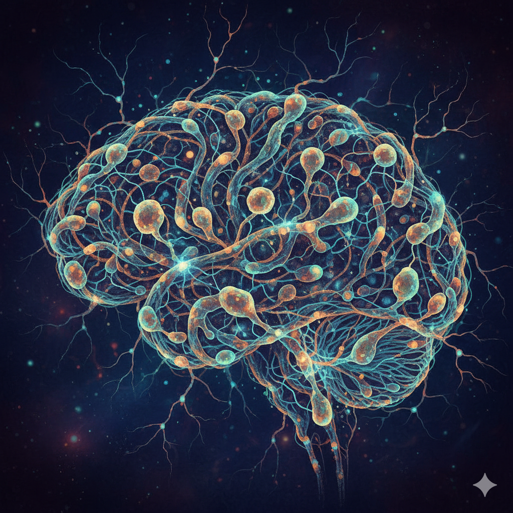 Ilustración de conectividad neuronal